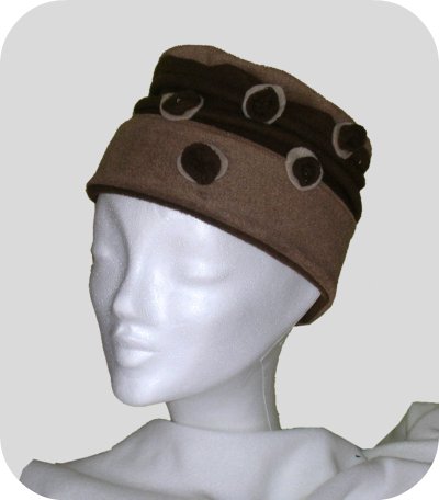 Chapeau Polaire marron et beige