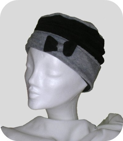 Chapeau Polaire noir et gris