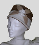 Chapeau Polaire beige et blanc