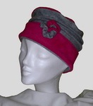 Chapeau Polaire gris et fushia