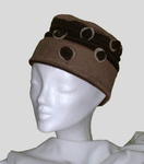 Chapeau Polaire marron et beige