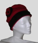 Chapeau Polaire rouge et noir