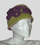 Chapeau Polaire violet et anis