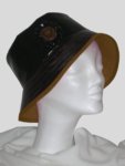 Chapeau de pluie noir et marron