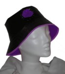 chapeau de pluie d'hiver noir et violet